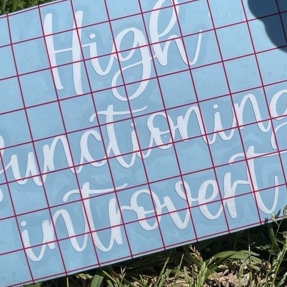 High Functioning Introvert Car Decal - Picture 3 of 5